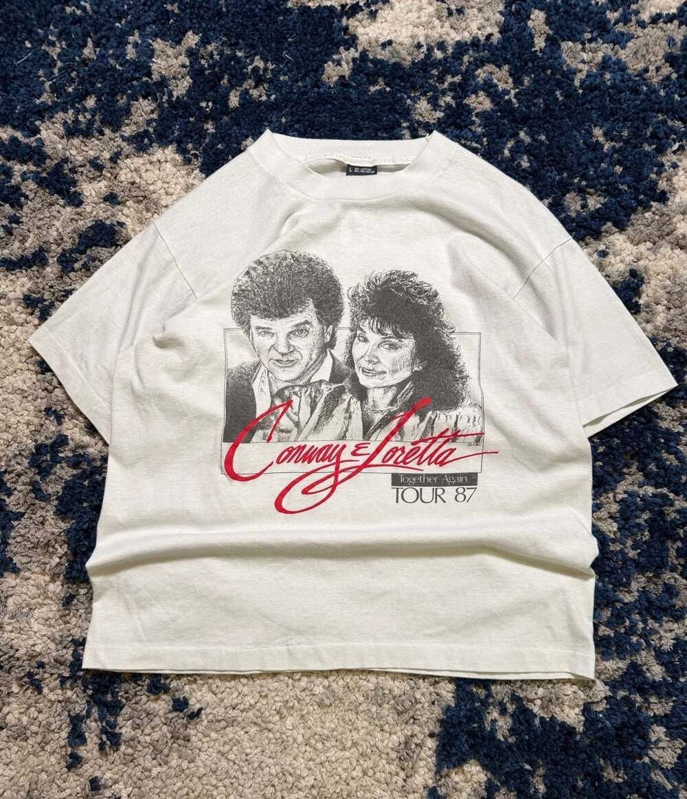 Vintage 1987 Conway Twitty & Loretta Lynn Tour T-Shirt Size Large